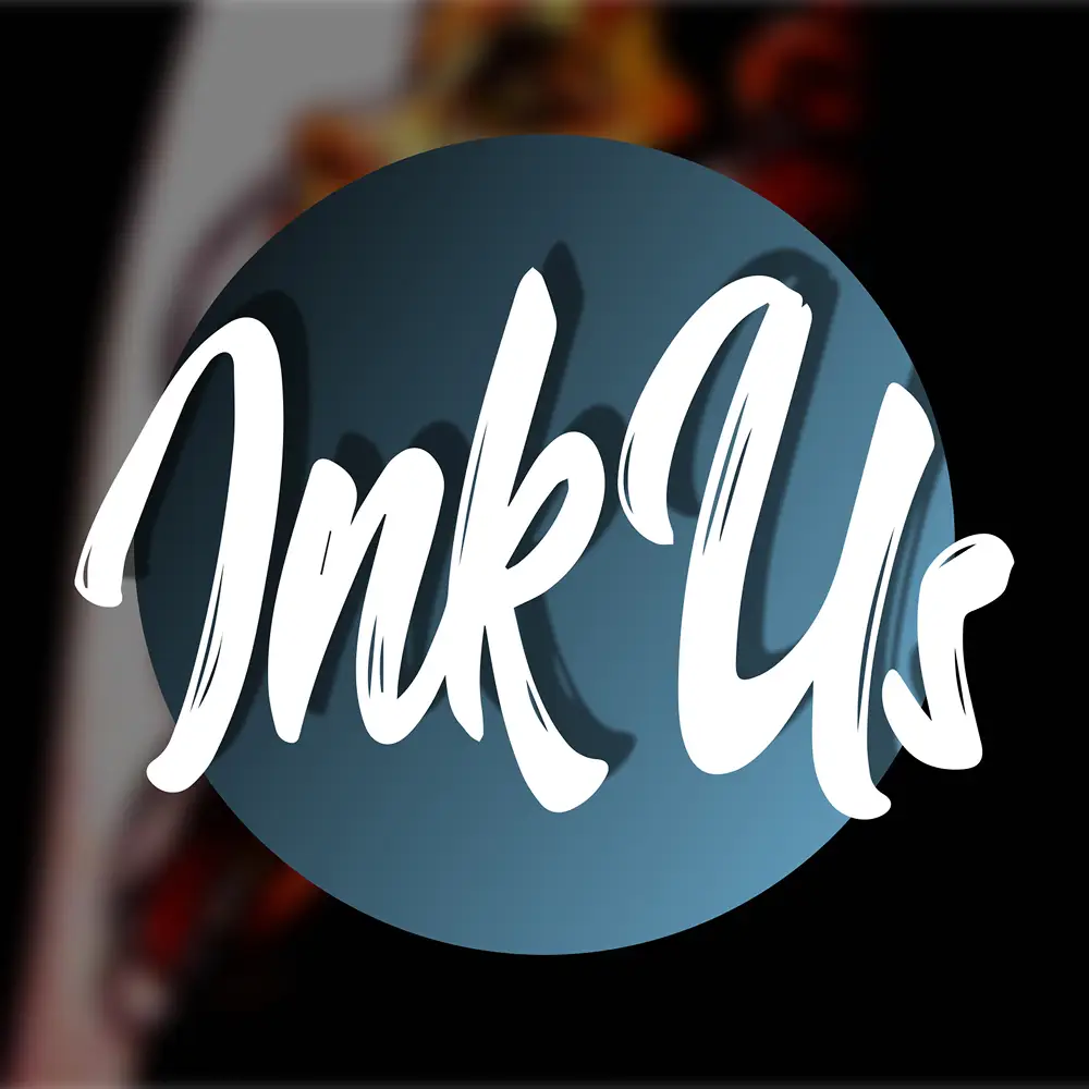 InkUs brand logo ad.